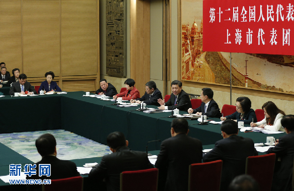 习近平参加上海代表团审议