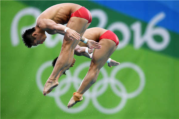 2016里约奥运会男子双人10米跳台决赛：林跃、陈艾森夺冠