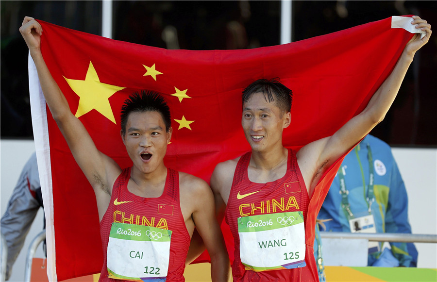 男子20公里竞走 王镇、蔡泽林分获冠亚军