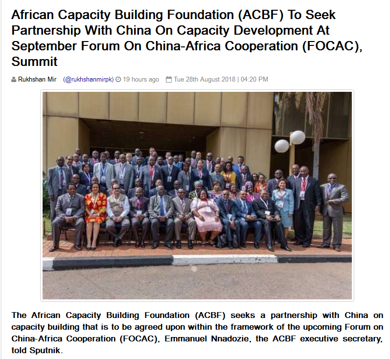 外媒：中非合作论坛北京峰会将推动非洲发展进步