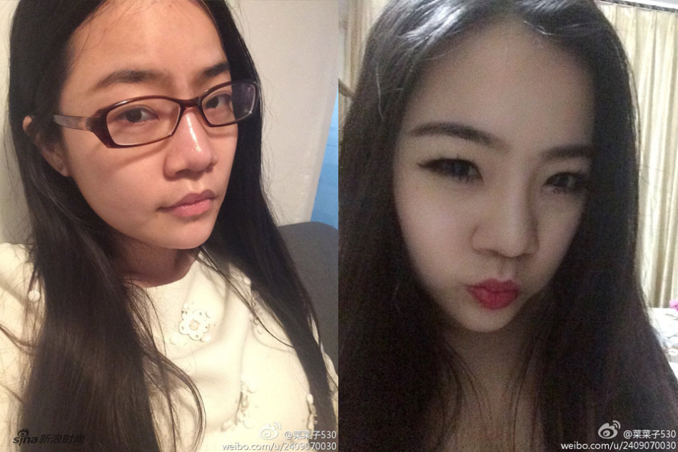 微博网友掀起妆前妆后对比照热 亲妈也难认