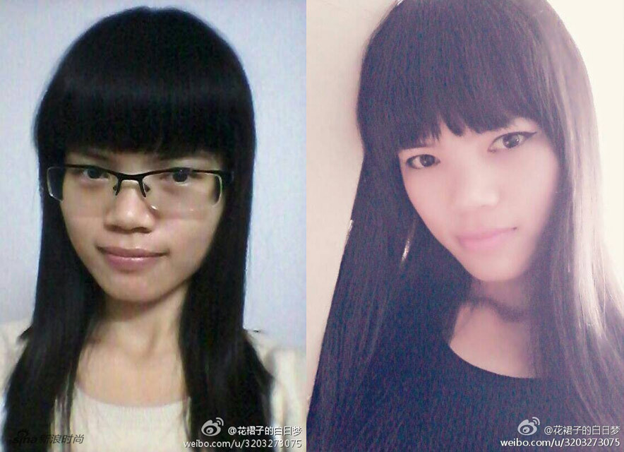 微博网友掀起妆前妆后对比照热 亲妈也难认