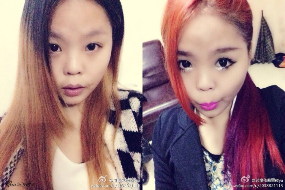 微博网友掀起妆前妆后对比照热 亲妈也难认