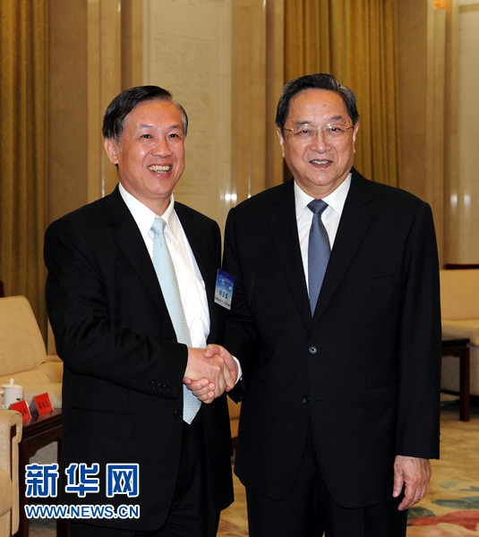 俞正声会见台湾商业总会大陆经贸考察团