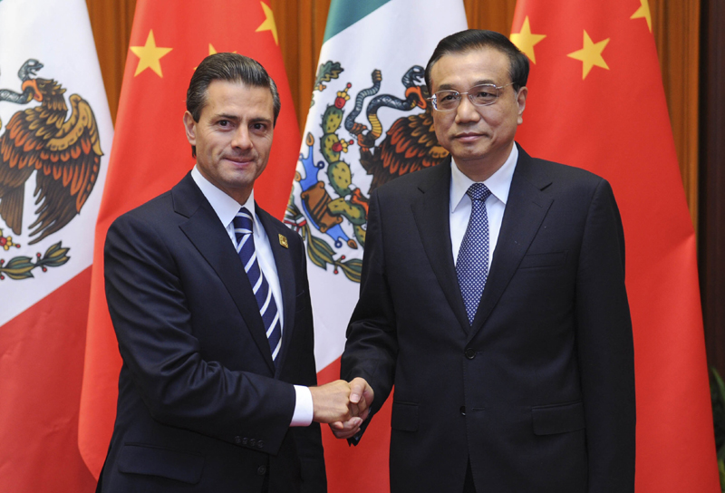 李克强同墨西哥总统培尼亚谈高铁合作
