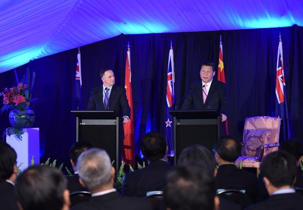 习近平同新西兰总理约翰·基举行会谈