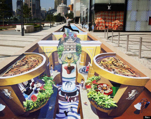 世界各地超逼真3D街头涂鸦欺骗你的眼