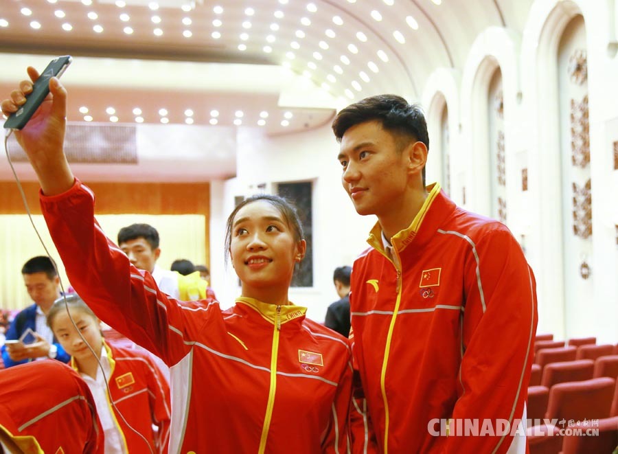 里约奥运会中国体育代表团成立动员大会在京举行