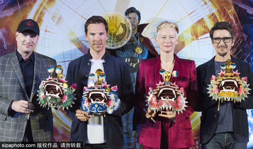 《奇异博士》香港发布会 “女王”蒂尔达·斯文顿气场强大力压卷福