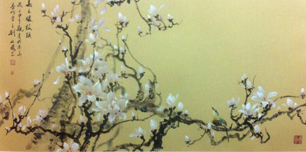 “古朴的诗意——刘延风花鸟画艺术展”在北京大学图书馆展出