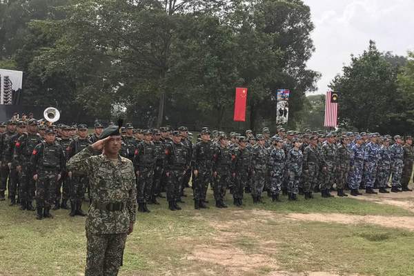 “和平友谊-2016”中国-马来西亚联合军事演习开幕