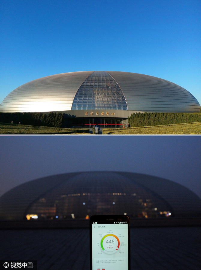 北京“红警”解除 雾霾渐散
