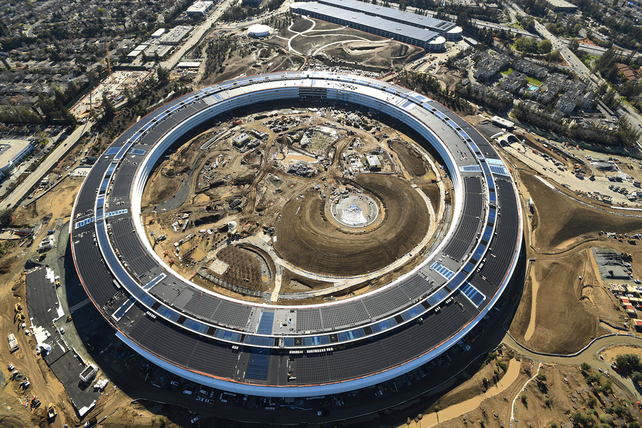 当地时间2017年1月13日,美国加州库比蒂诺,苹果公司2号园区.