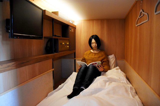 日本京都高级胶囊酒店相继开张 价格实惠受青睐