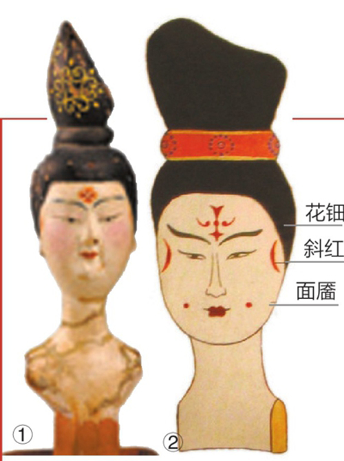 新疆出土文物呈现古代女性的妆容