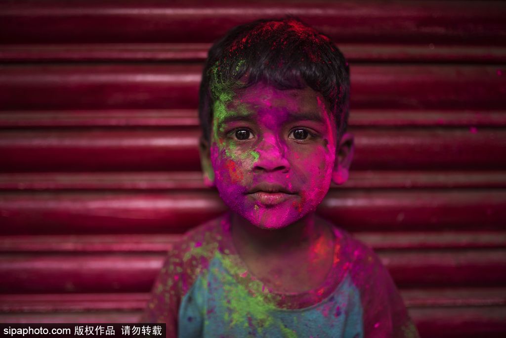 最多彩的笑脸 记录印度金奈胡里节儿童肖像