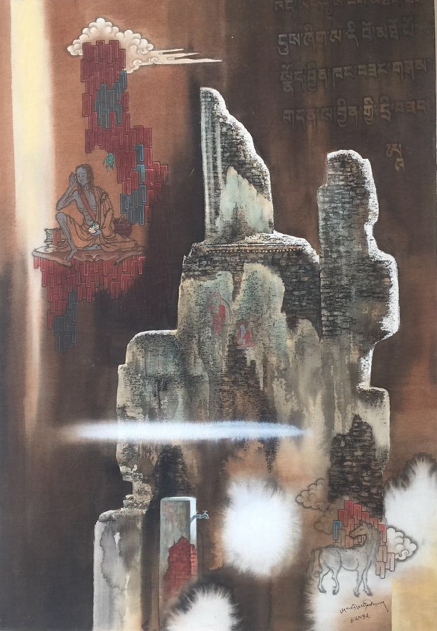 “神山圣湖之间-西藏当代布面重彩艺术展”在拉萨举办