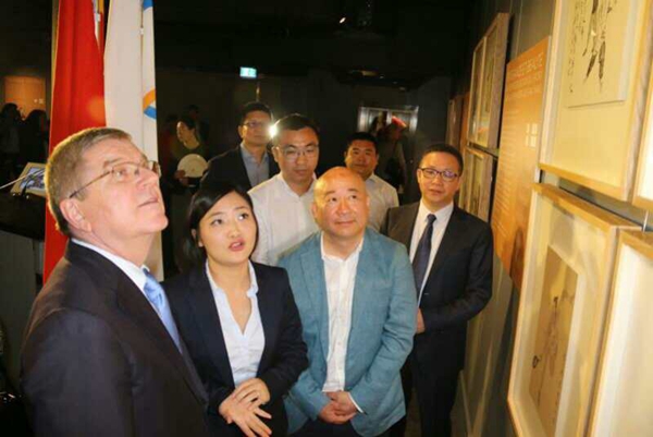 中国体育主题画展首次走进瑞士洛桑奥林匹克博物馆