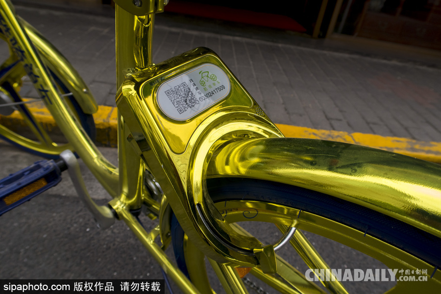 上海：共享单车颜色没用完 酷骑土豪金配色“亮瞎眼”