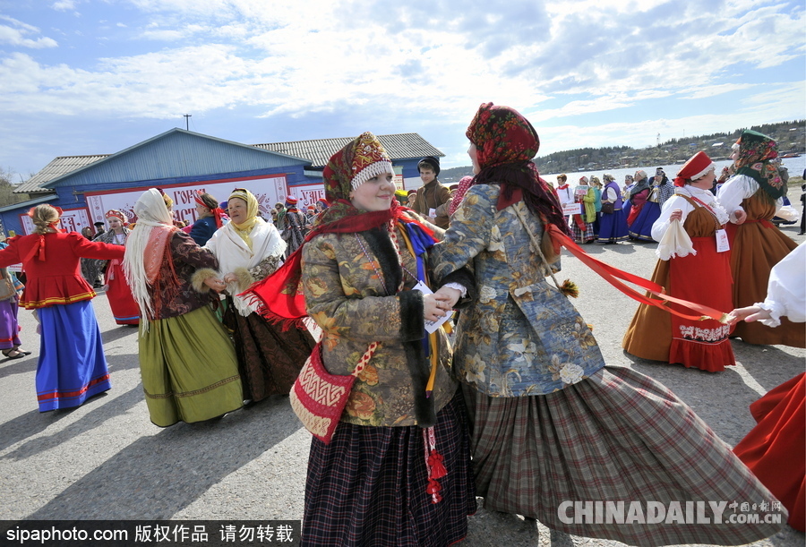最炫民族风 俄罗斯摩尔曼斯克州举办民俗节
