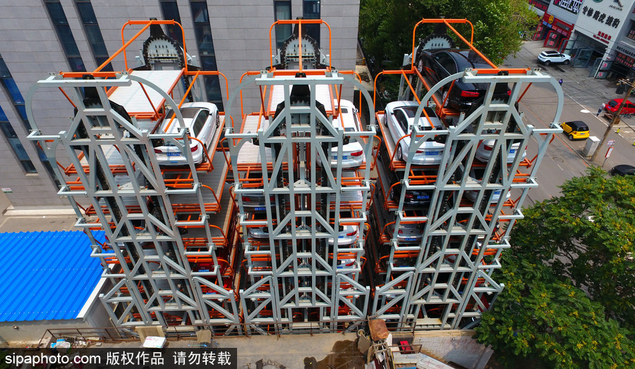 10层楼高垂直式立体停车场亮相沈阳成景观[3]- 中国日报网