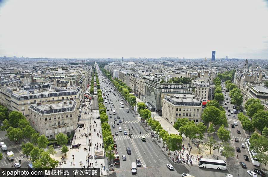 你眼中的巴黎！巴黎上空俯瞰城市图景