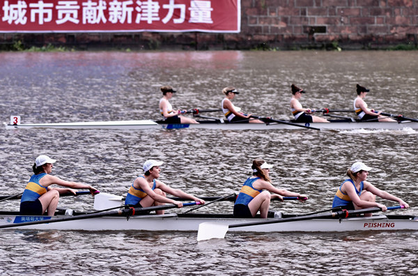 第八届（2017）中国成都国际名校赛艇挑战赛——新西兰奥塔哥大学、英国剑桥大学队分获男女冠军