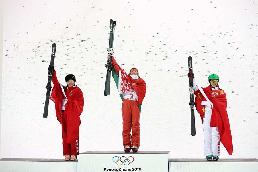平昌冬奥会自由式滑雪空中技巧决赛 中国选手摘银得铜