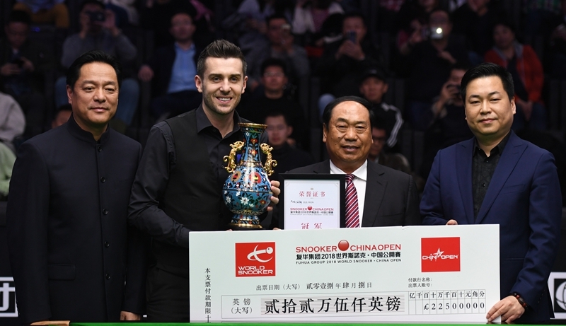 塞尔比问鼎2018世界斯诺克中国公开赛冠军