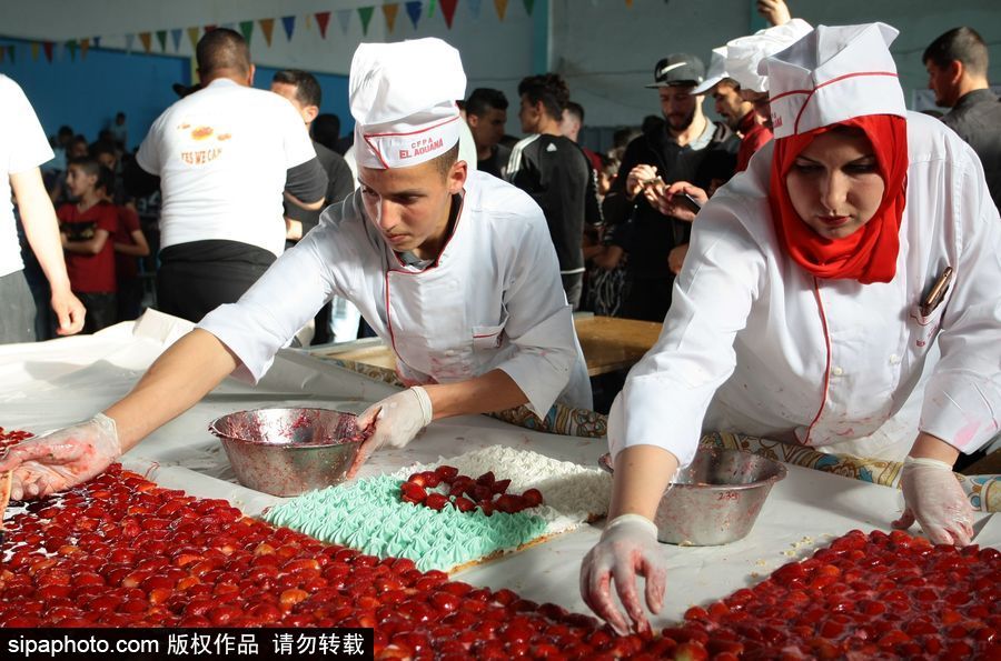 阿尔及利亚诞生世界最大草莓派 高达47.79米宽3米