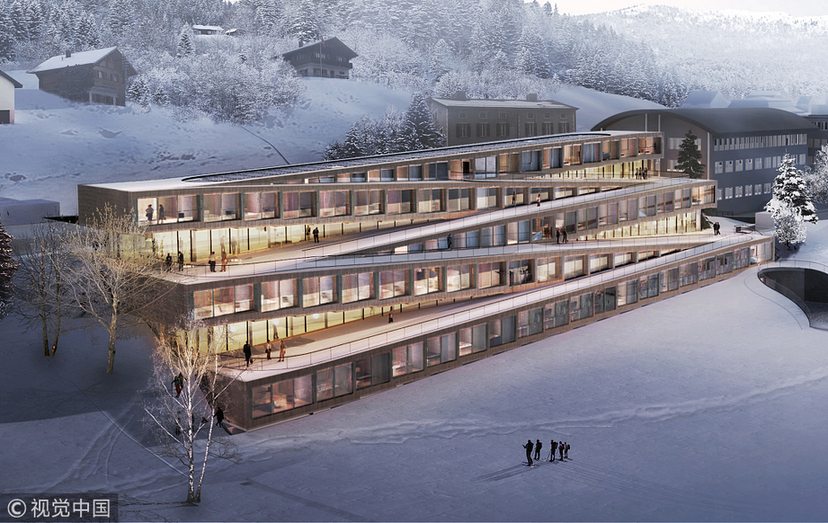 瑞士将新建一家个性酒店 你可以沿着屋顶滑雪
