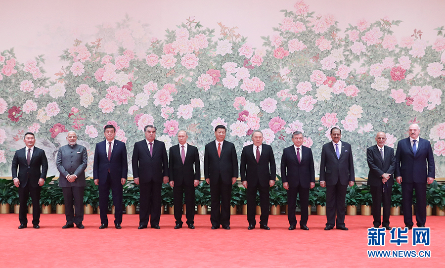 习近平欢迎出席上海合作组织青岛峰会的外方领导人
