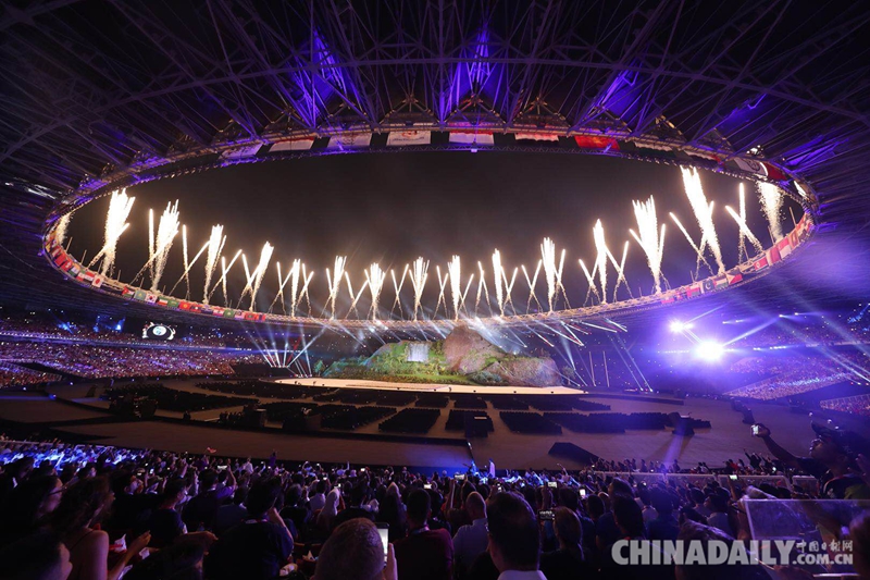 雅加达亚运会开幕 中国代表团入场