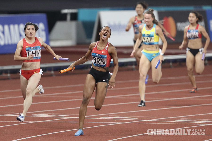 亚运会女子4X100米接力：巴林队夺冠中国队亚军