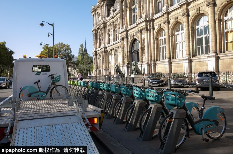 法国巴黎：自行车城市共享计划启动