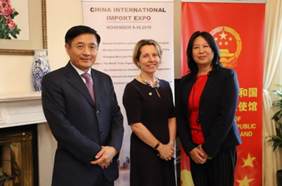 中国驻爱尔兰使馆举办中国国际进口博览会行前招待会