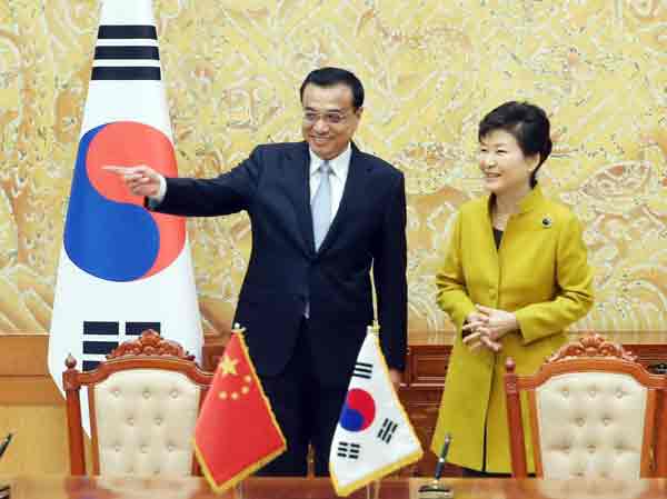 10张图带你了解李克强总理访韩第一天
