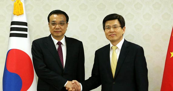 李克强会见韩国国务总理黄教安