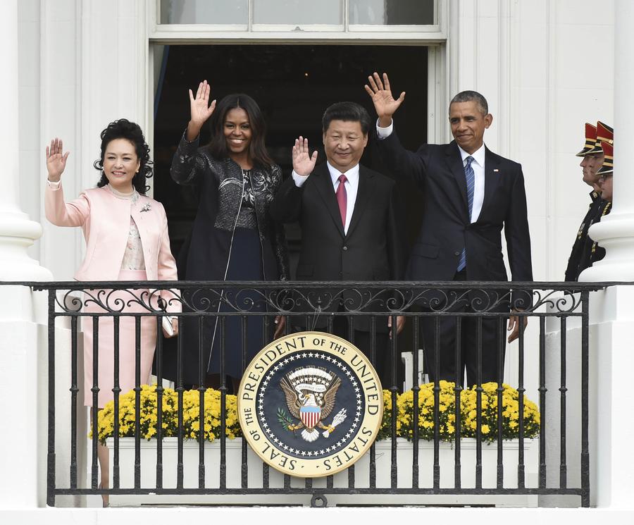 奥巴马在白宫举行仪式欢迎习近平