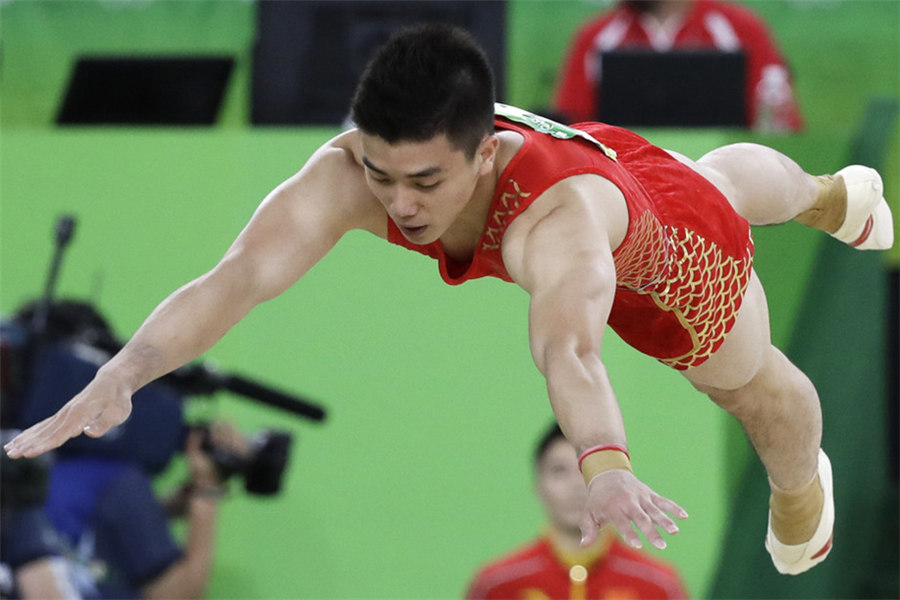 里约奥运会体操男团决赛 中国队摘铜