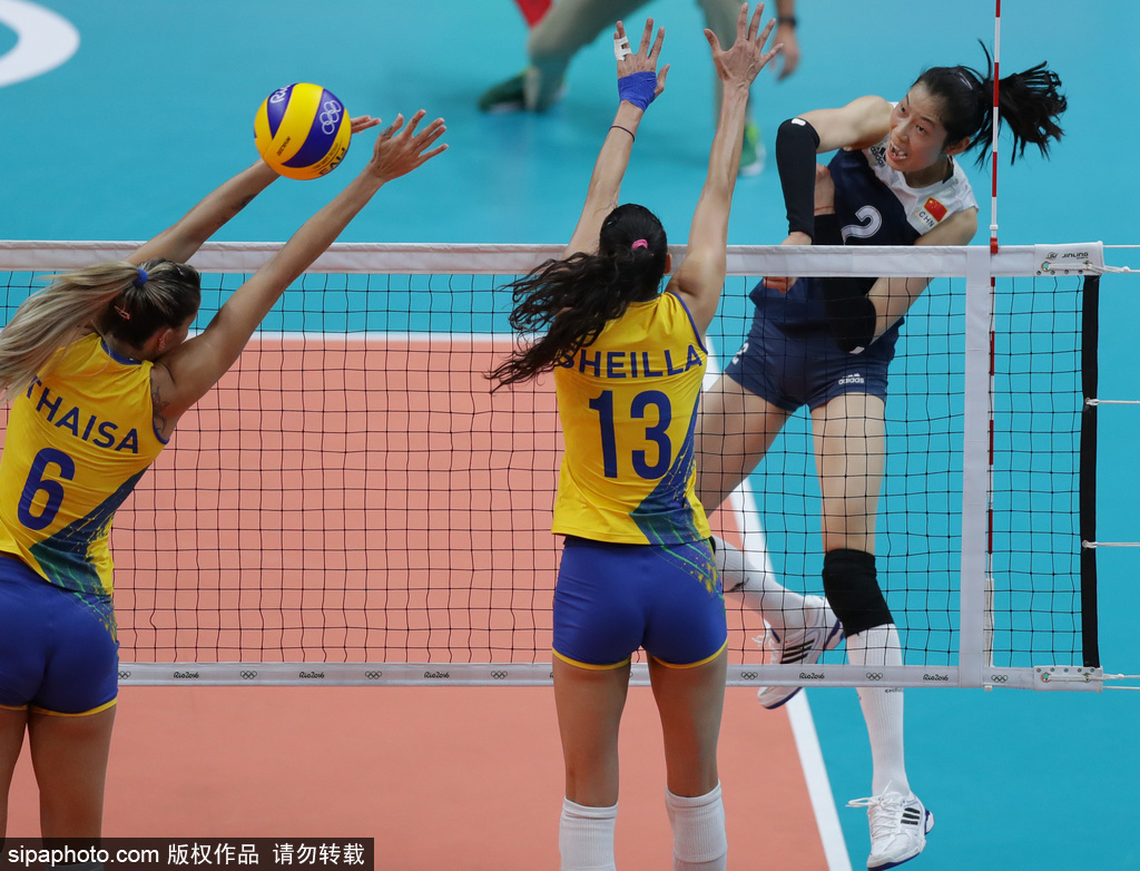 里约奥运会第11日：女子排球1/4决赛 巴西VS中国[43]- 中国日报网